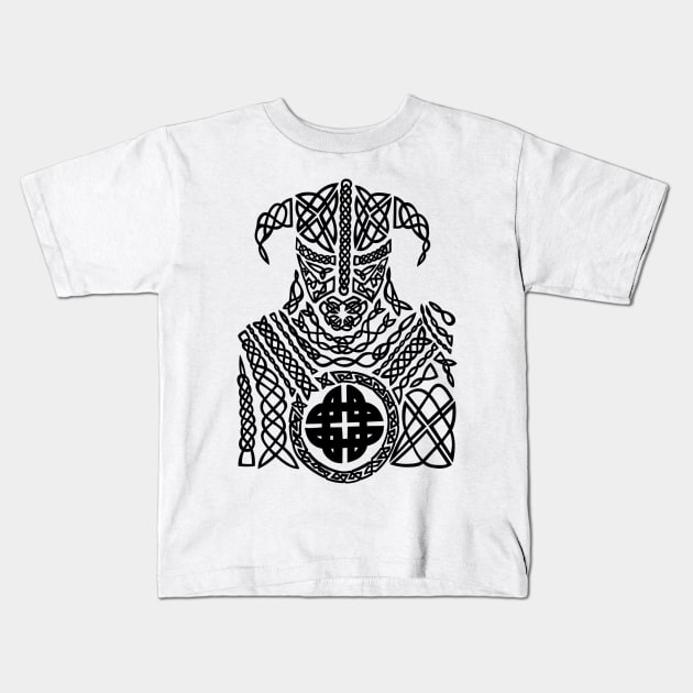 Ancient Celtic Knot Viking Warrior Kids T-Shirt by AgemaApparel